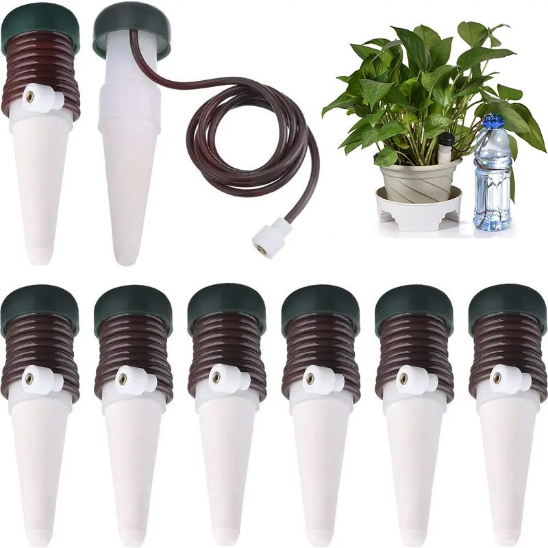 

8pcs Self-Watering Stakes Automatic Drip Irrigation System Indoor Plant Watering Device for Plants