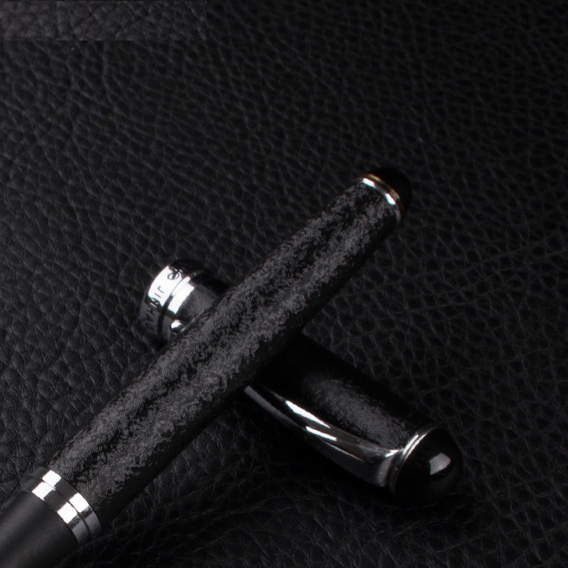 

JINHAO X750 EXECUTIVE ROUGH SURFACE BLACK AND SILVER 0.7MM MEDIUM NIB FOUNTAIN PEN