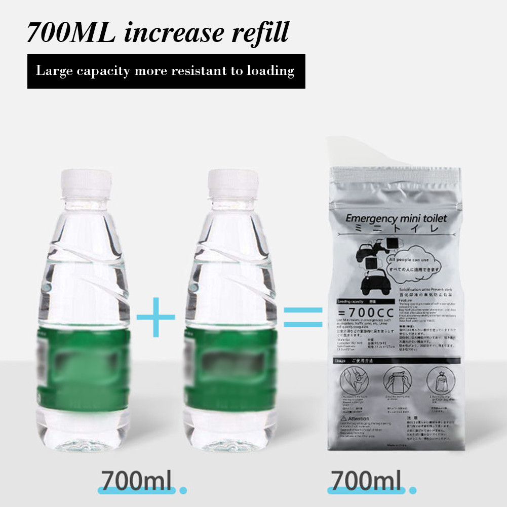 

1-20PCS Portable Emergency Urine Bag Outdoor Camping Urinal Bags Travel Mini Mobile Toilet for Men