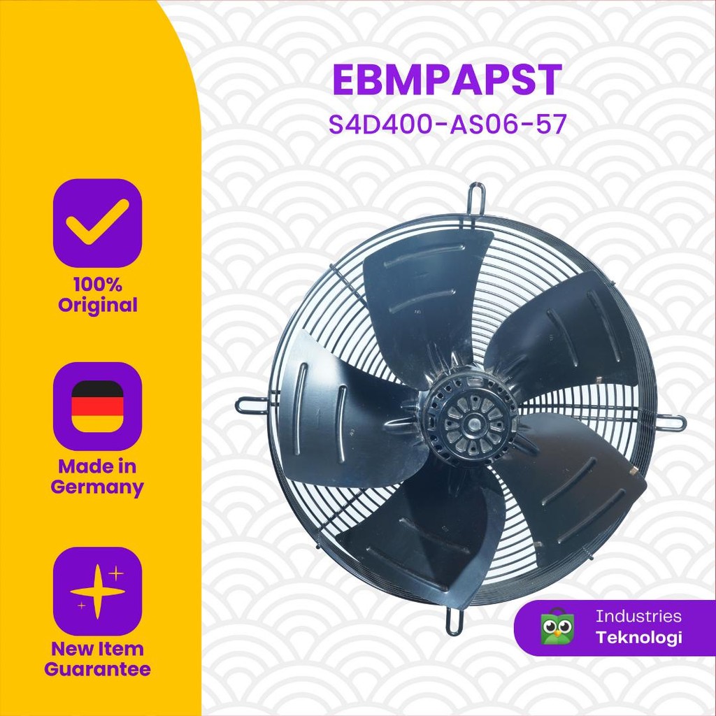 Axial Fan EBM PAPST 400mm 16 Inch - S4D400-AS06-57 - 3 Phase 400V