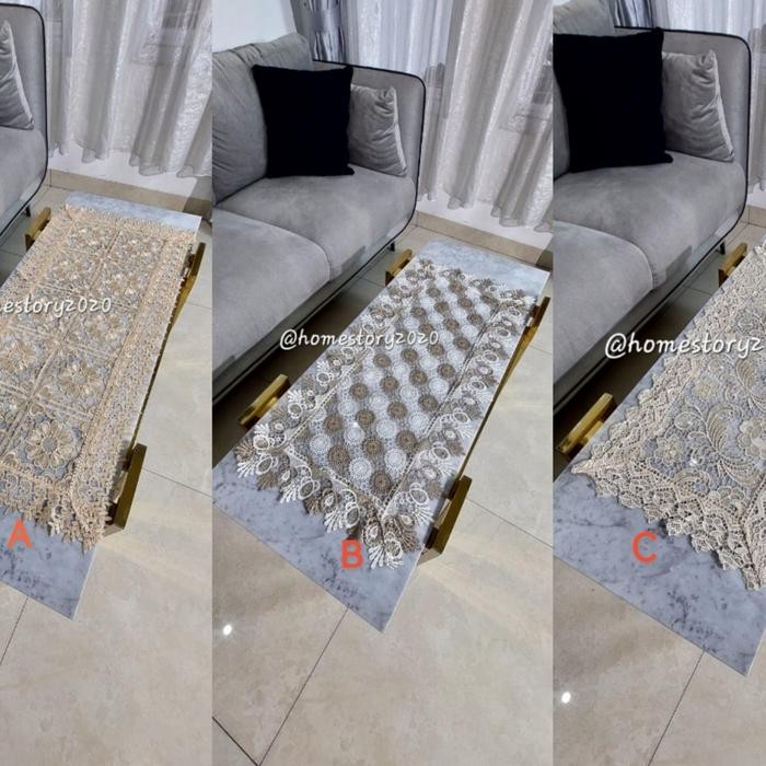 Taplak Meja Ruang Tamu katun Renda