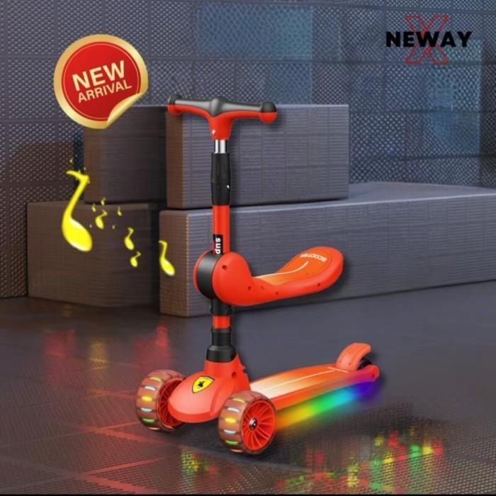 Skuter Anak Led Musik Roda 3 Scooter Kids Plastik