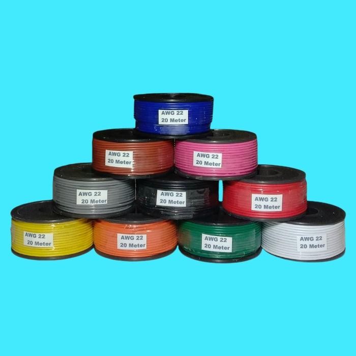 [Allthebest] Kabel AWG 22 Serabut Putih 1 Roll - 20 Meter