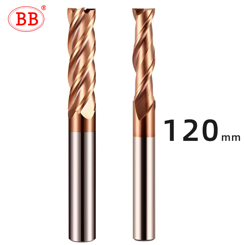 BB 120mm Solid Carbide End Mill Length CNC Milling Cutter Aluminum
