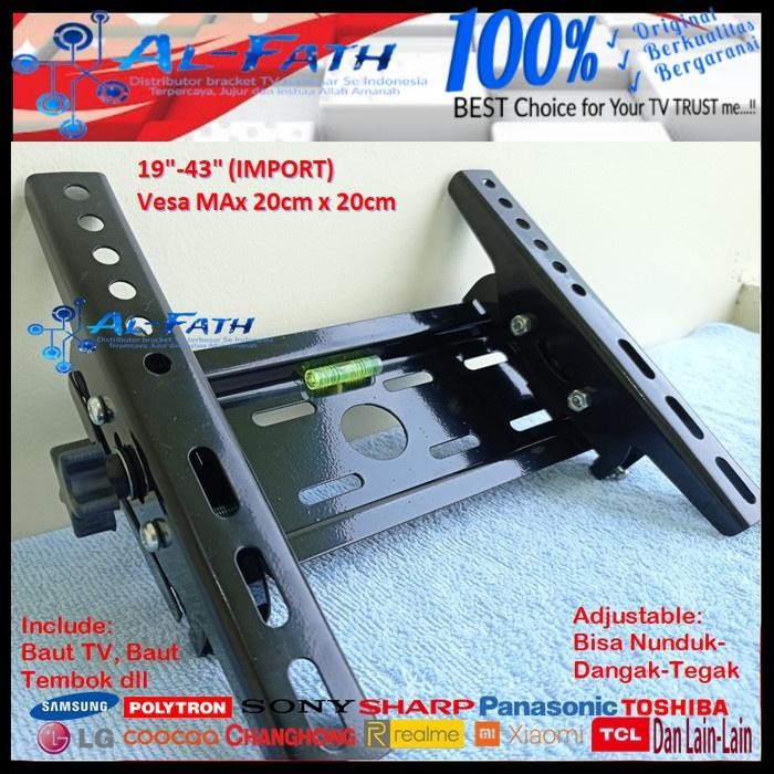 (Allthebest) Bracket TV PANASONIC 19 s/d 43 inch QUALITY Garansi