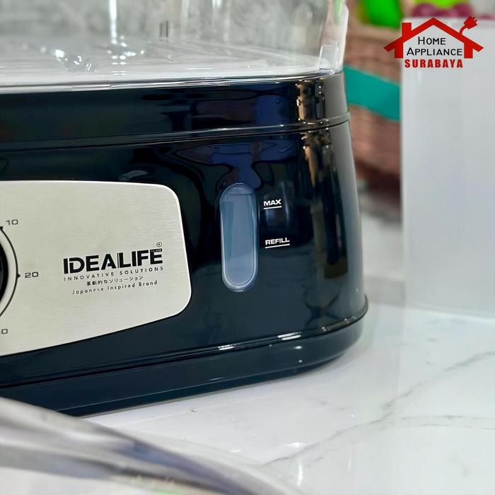 IDEALIFE Electric Food Steamer 3 Layer - Pengukus Makanan Listrik 3 Susun JUMBO 25 Liter IL-114C /