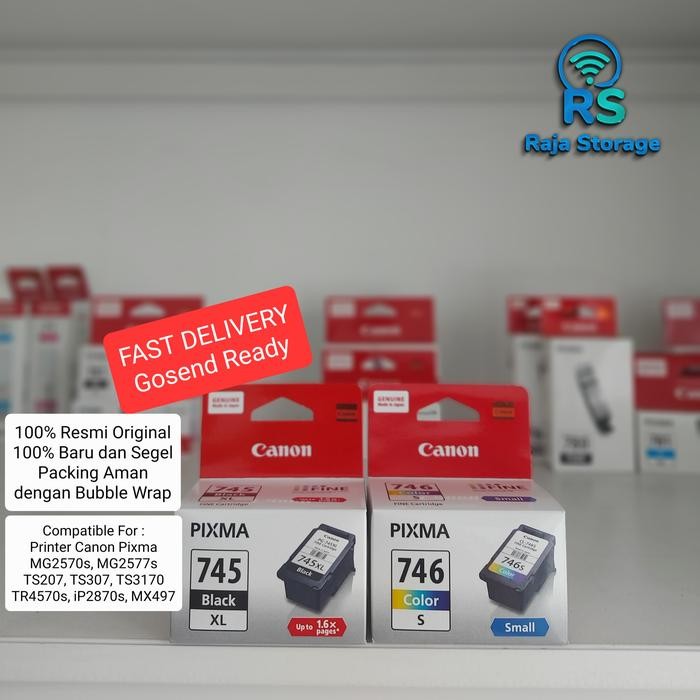 Canon 745XL 746S Black Color Paket Cartridge Tinta 745 XL 746 small