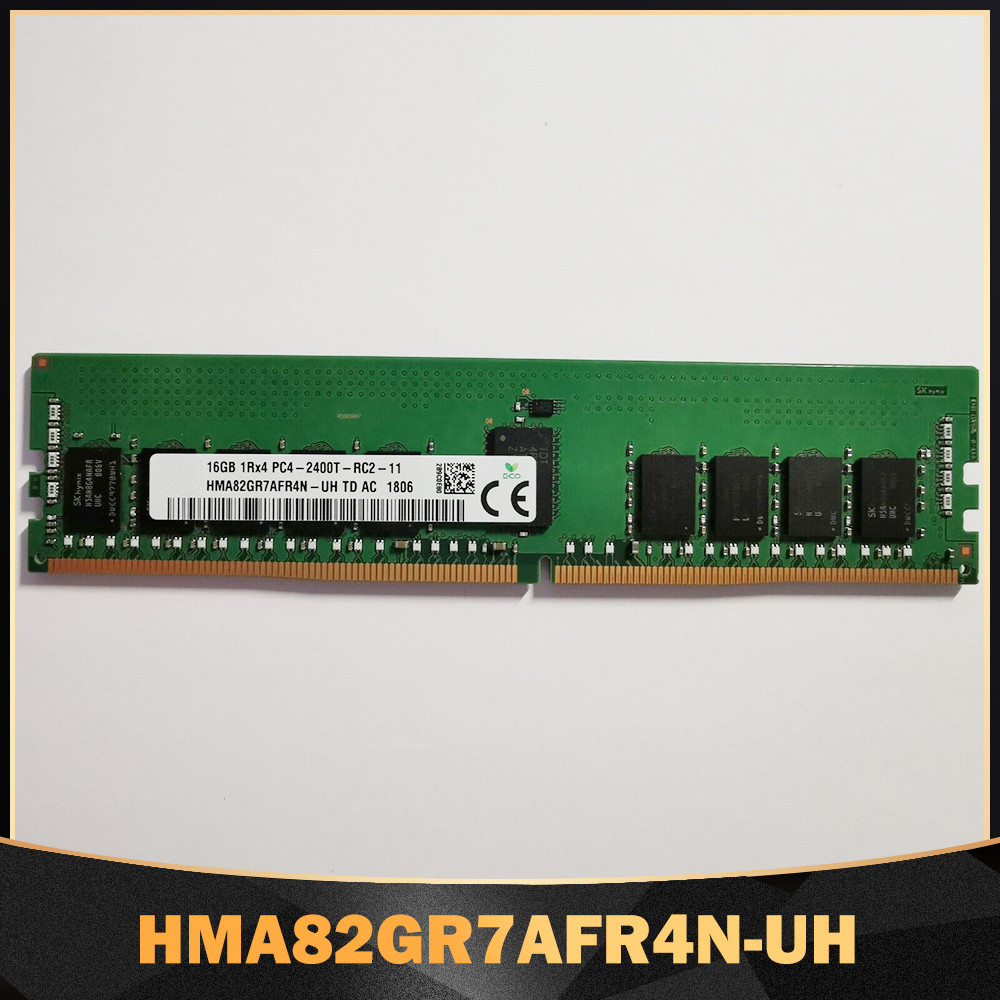 1PCS High Quality RAM 16GB 1Rx4 PC4-2400T RECC  For SK Hynix Memory HMA82GR7AFR4N-UH XXGOR