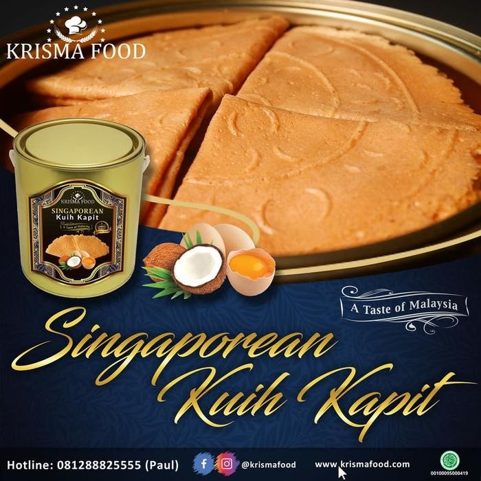 

Kue Semprong Ala Singapore -Singaporean Kuih Kapit Original Dan Durian Gratis Ongkir