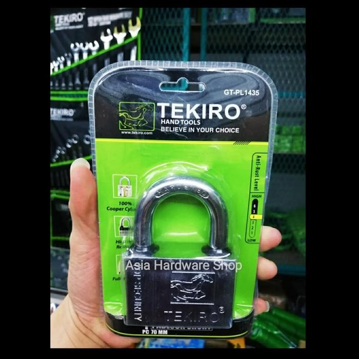 Kunci Gembok 70mm Leher Pendek Tekiro Gembok Rumah Pagar 70 mm Pendek