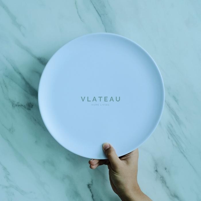 Piring Melamin Putih 1 Lusin / 12 Piring Cepet Diameter 23CM