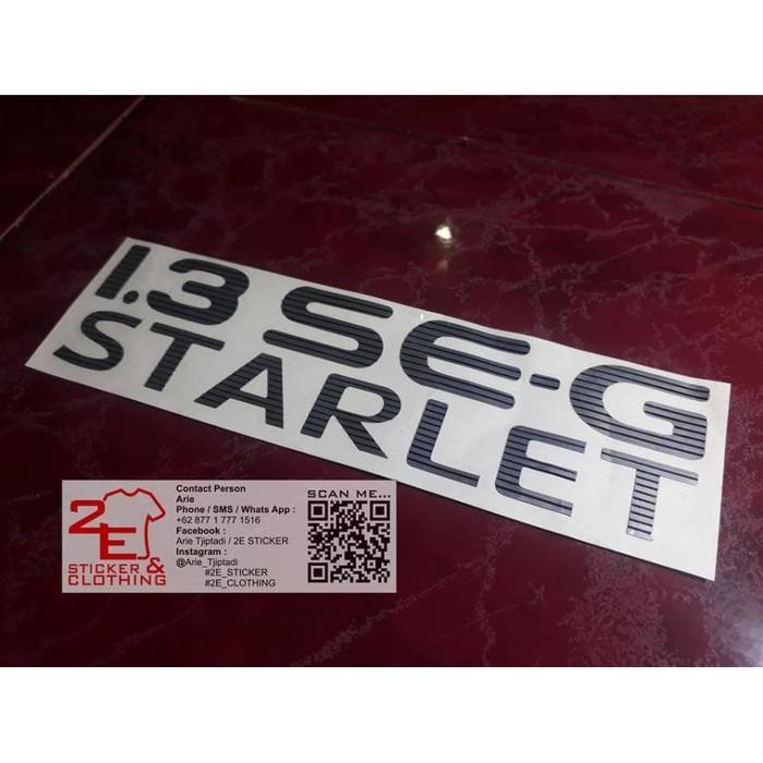 (Allthebest) Stiker STARLET & 1.3 SEG Garis