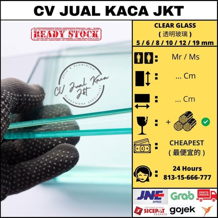 Kaca Clear / Kaca Bening 8 mm ( 8 li ) masih tajam Volume 1 m2