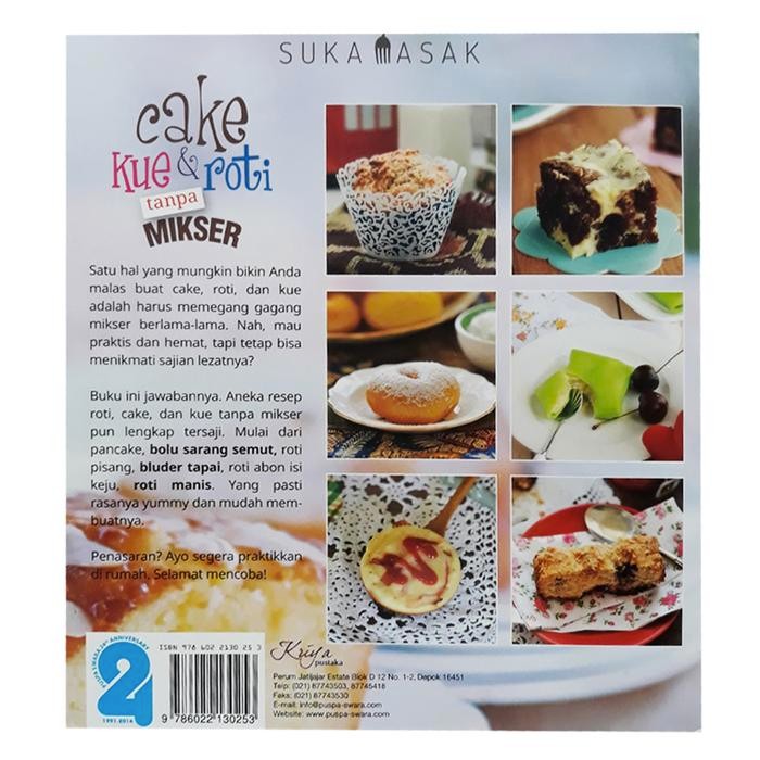 Buku resep kue roti enak no mixer : CAKE KUE & ROTI TANPA MIKSER