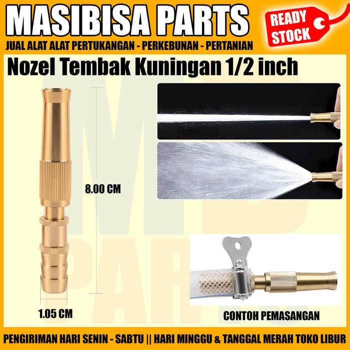 JTTOP" SEMPROTAN AIR LURUS KUNINGAN / NOZEL SELANG SPRAYER