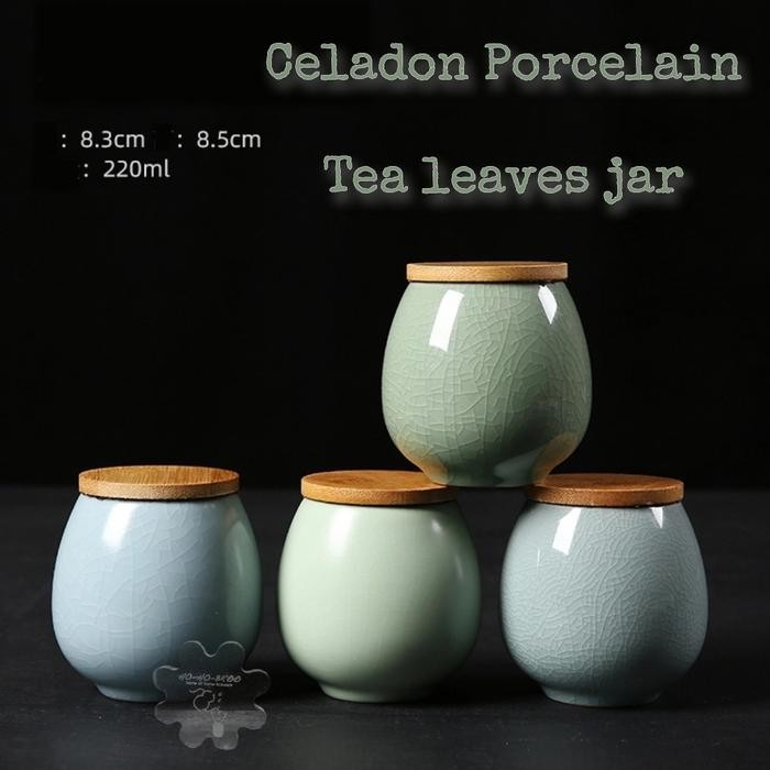 Kedai Asmara Storage Porcelain jar for tea leaf herbs toples simpan daun teh herbal