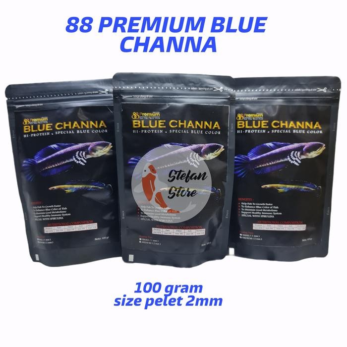 PELET CHANNA 88 PREMIUM YELLOW BLUE RED PAKAN CHANNA
