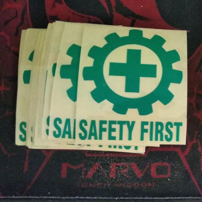Stiker Helm Proyek Safety First / Cutting Sticker Helm Safety First