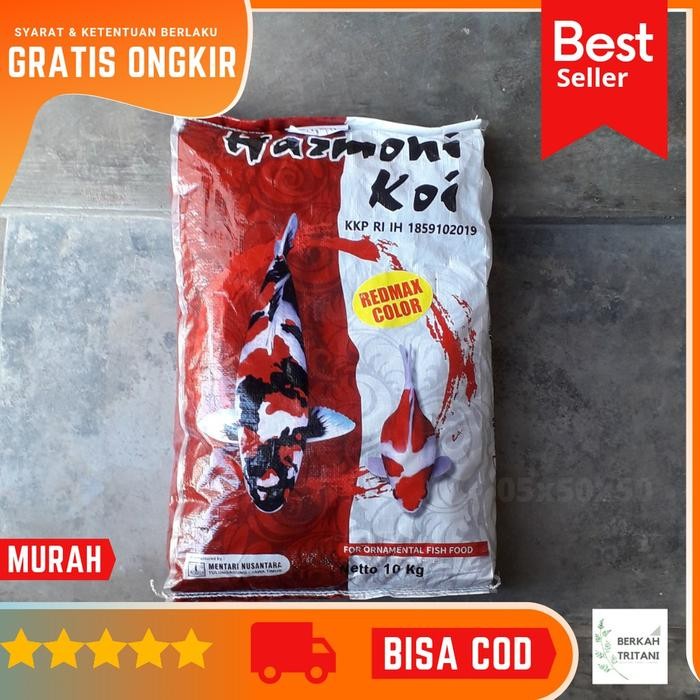 PAKAN KOI HARMONI REDMAX 10 KG 5MM HARMONI KOI MAKANAN KOI PELET KOI PAKAN KOI