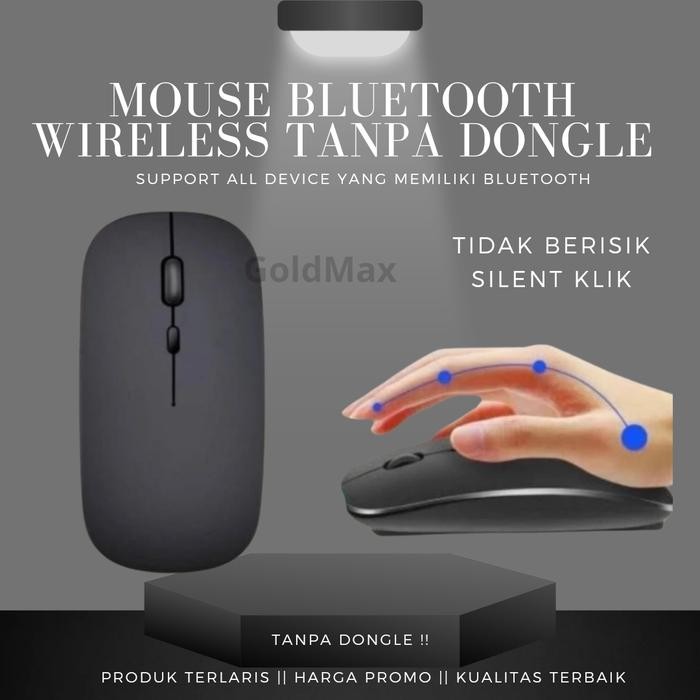 JTTOP" MOUSE BLUETOOTH WIRELESS TANPA DONGLE USB SILENT