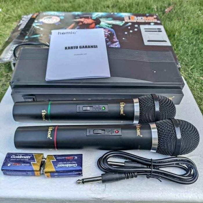 Mic Wireless Double Microphone/Mic Tanpa Kabel/Microphone Wireless