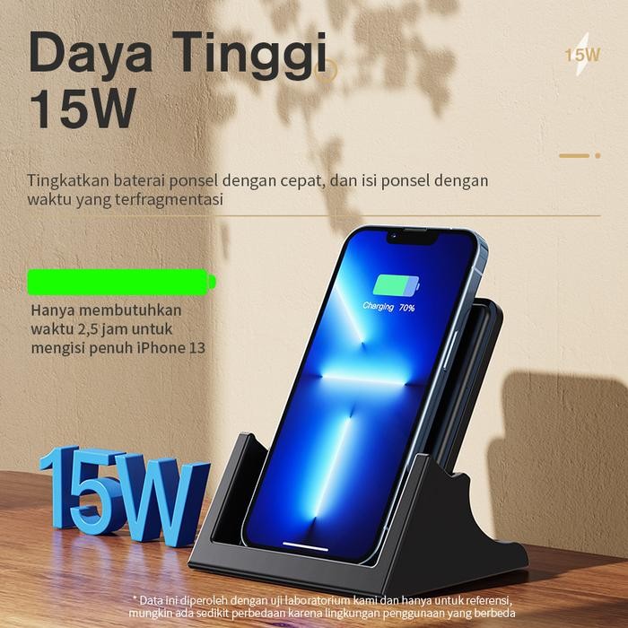 (Allthebest) KIVEE 15W Wireless Qi Fast Charger Stand Dock For iphone Samsung