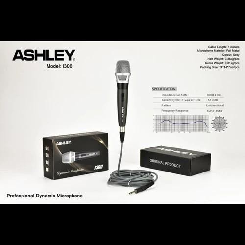 Mic Kabel ASHLEY I300 / I 300 ORIGINAL Microphone Ashley i300