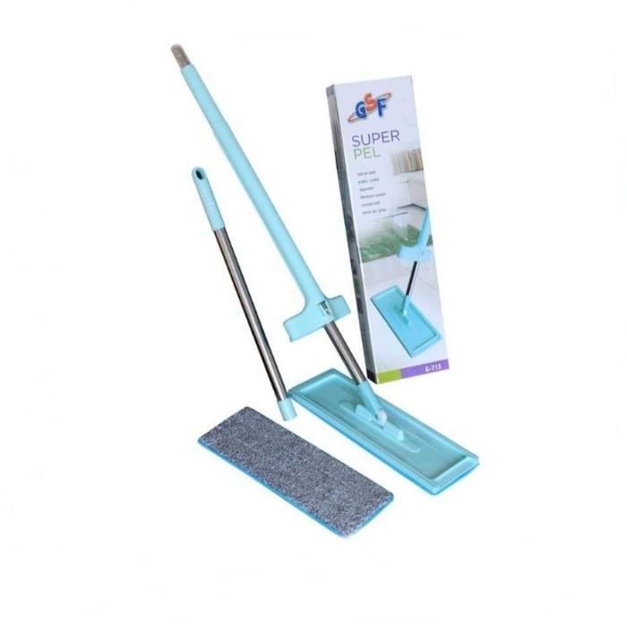 Alat Pel Lantai Praktis Flat Mop Super Pel GSF G 713 2 Buah Kain