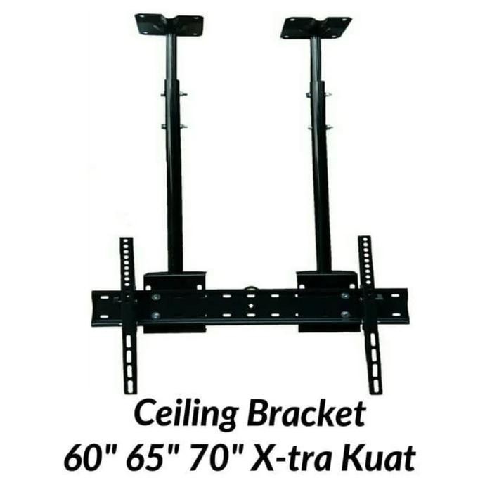 Banyak Dicari Bracket Tv Gantung 55 60 65 70 75 Inch, Ceiling Gantung Xtra Kuat For Tv 43" - 75"