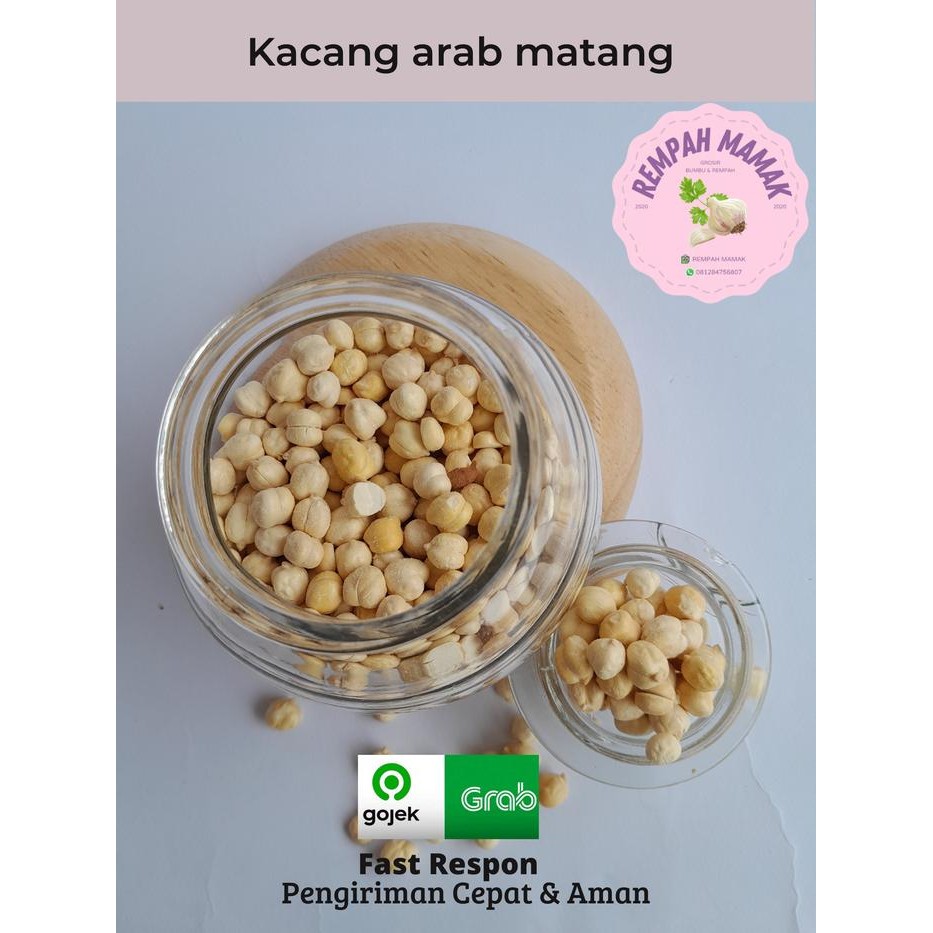 

Kacang Arab Mateng 500Gram / Chick Peas Roasted / Chikpeas
