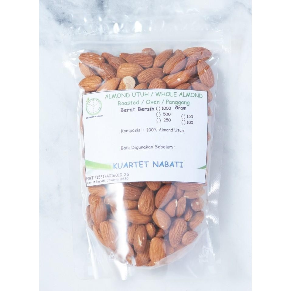 

250Gr X 4 Pc Roasted Almond Premium (Panggang) Kacang Almond Matang