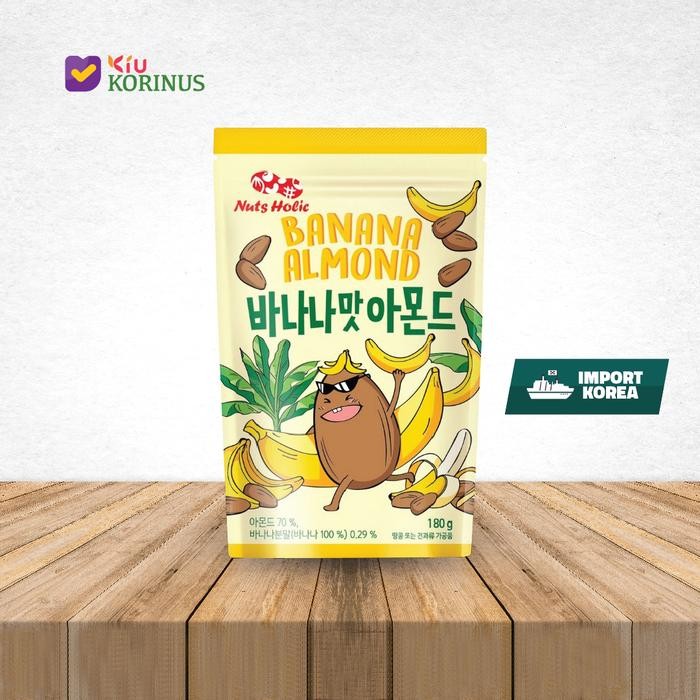 

Nuts Holic Banana Almond / Kacang Almond Rasa Pisang 180G