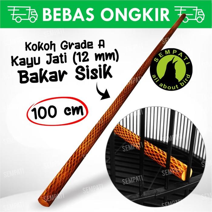 Tangkringan Murai Bakar Motif Sisik Ular Salak Nanas 100cm 1 Meter Tangkringan Sangkar Kandang Bulat