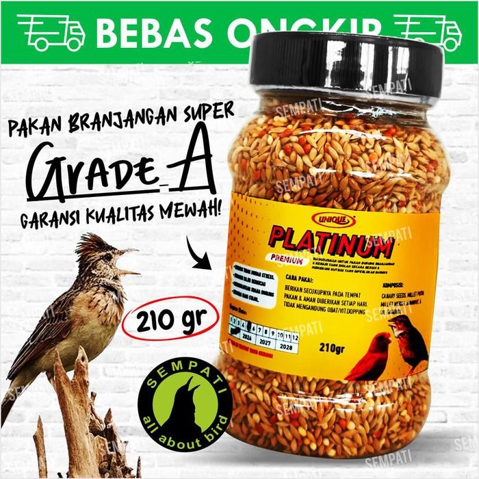 Unique platinum premium pakan burung kenari branjangan wates parva