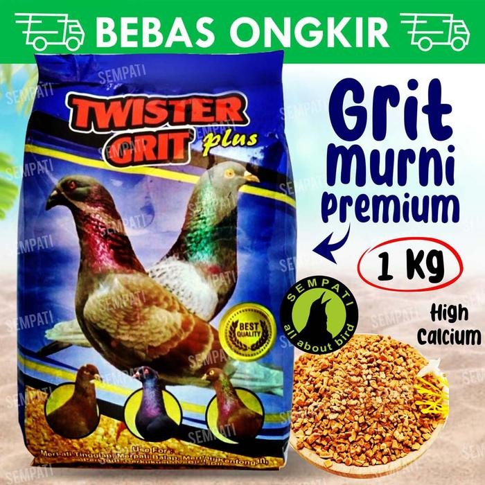 TWISTER GRIT MERPATI BALAP DARA PERKUTUT 1 KG PAKAN BURUNG ASINAN TWSG
