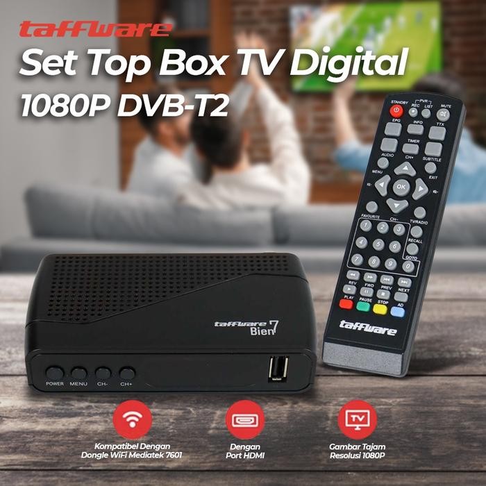 (Allthebest) SET TOP BOX STB Taffware Bien7 TV Digital 1080P DVB-T2 -