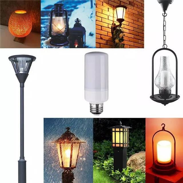 (Allthebest) Lampu Obor Api Led Api Lampu Bohlam Api Lampu Api Led Lampu