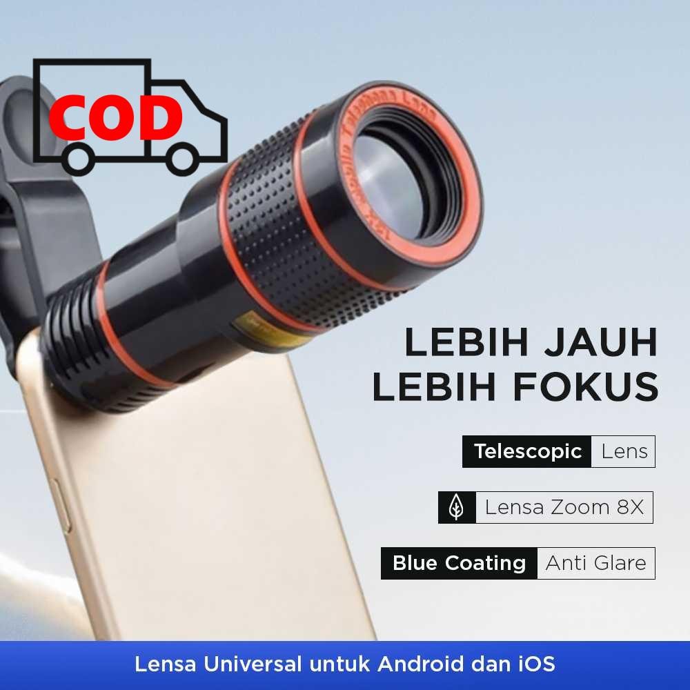 Lensa Zoom Kamera Smartphone Teleskop Aksesoris Fotografi HP Jernih untuk Android iPhone