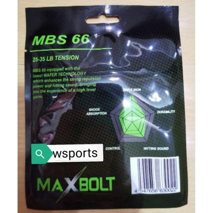 (Expert) Senar Badminton Maxbolt MBS 66 MBS66 Original
