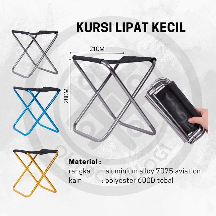 Kursi Lipat Kecil Kursi Outdoor Ultralight Kursi Pantai Portable Bangku Lipat Gunung *