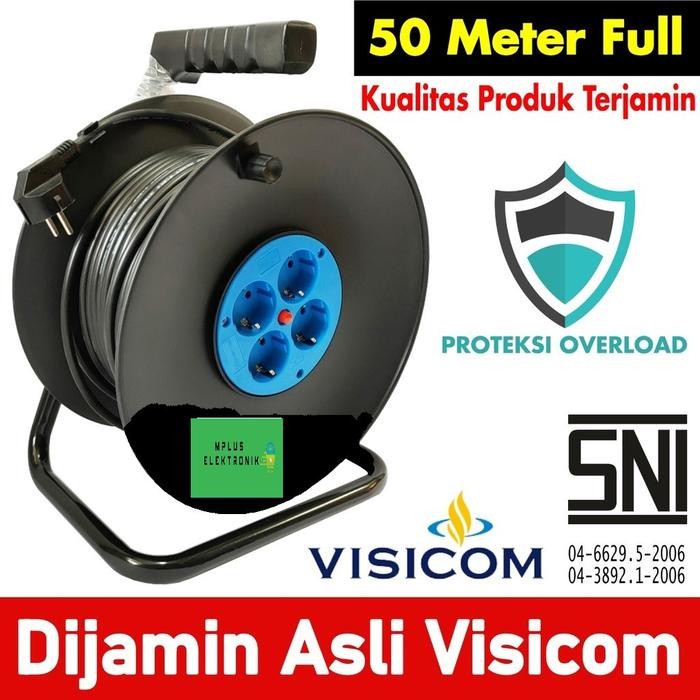 VISICOM Kabel Roll 50 Meter 4 Stop Gulung 50m 50 m SNI *