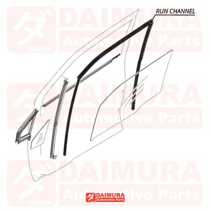 Karet Run Channel Chanel Kaca Pintu Kijang Super Grand Pickup Box Minibus Karet Rel Kaca Pintu