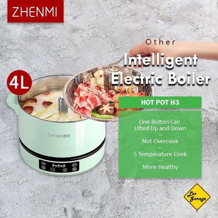 (Expert) Panci Listrik Steamer Hotpot Steamboat Listrik Zhenmi H3