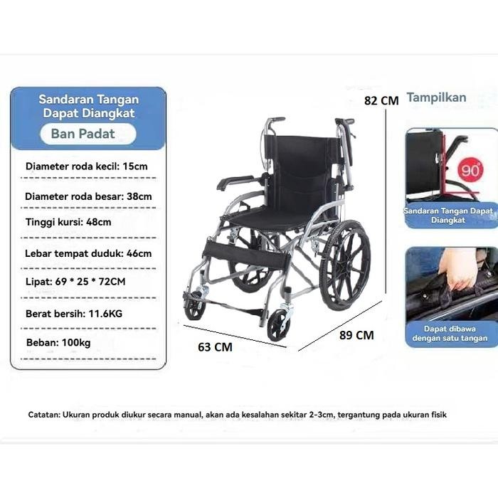 FURNIBEST KURSI RODA LIPAT WHEELCHAIR LIPAT KURSI RODA TRAVELING