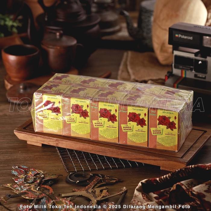 

Teh Indonesia - Teh Cap Bunga Mawar 50gr 1 Bal (1pcs x 10) Teh Bubuk Aroma Mawar Rose Tea Indonesian