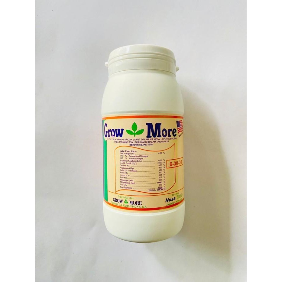 pupuk daun buah & bunga grow more 454 gram 6 30 30 dr USA