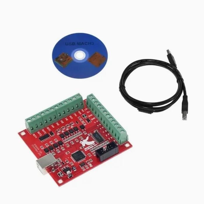 TERMURAH CNC USB MACH3 100KHZ BREAKOUT BOARD 4 AXIS INTERFACE DRIVER