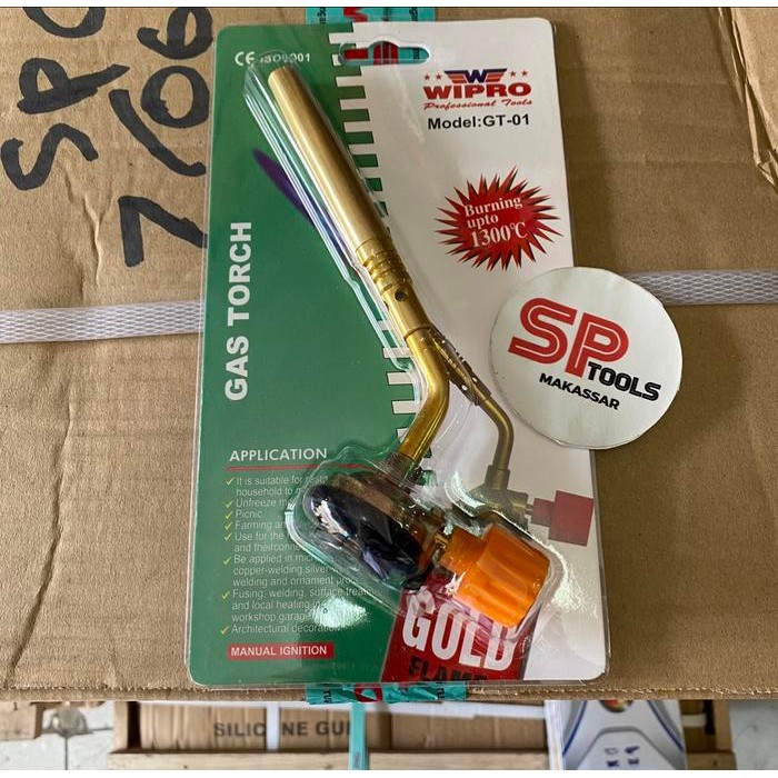 BLANDER TORCH / KEPALA LAS GAS KALENG SINGLE KUNINGAN WIPRO GT01
