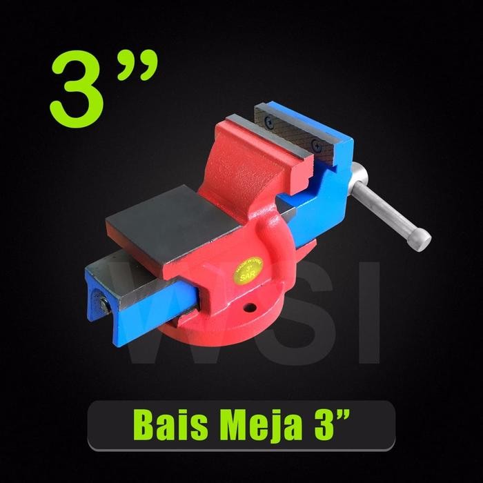 BAIS MEJA 3" FIXED BENCH VICE