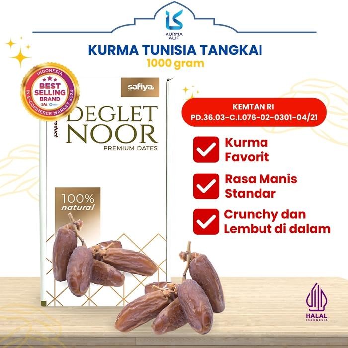 

Kurma Tangkai Tunisia 1 Kg Crunchy diluar lembut di dalam New